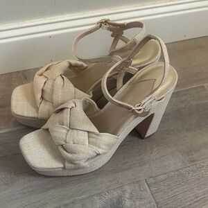 ANTONIO MELANI Cream Platform Heels